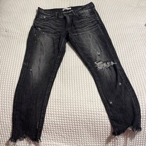 Moussy Black Distressed Skinny Jeans 27